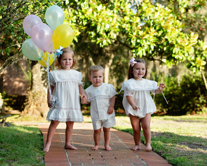 Blue Birthday Balloon Heirloom Short Set