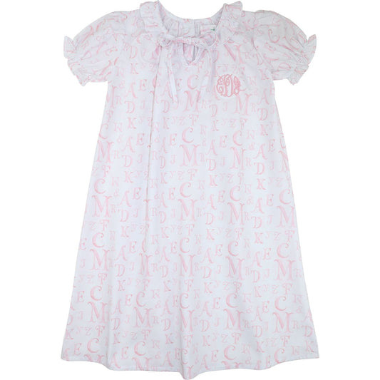 Pink Alphabet Nightgown