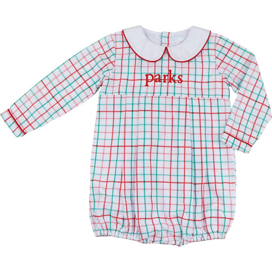 Red And Green Windowpane Bubble