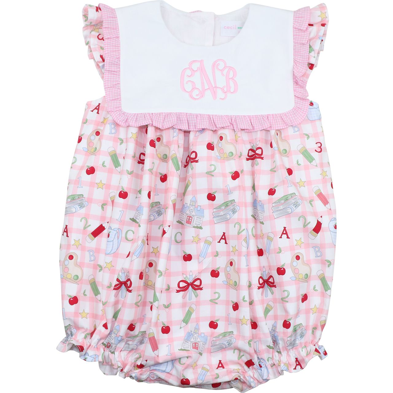 Pink Check Back To School Bubble