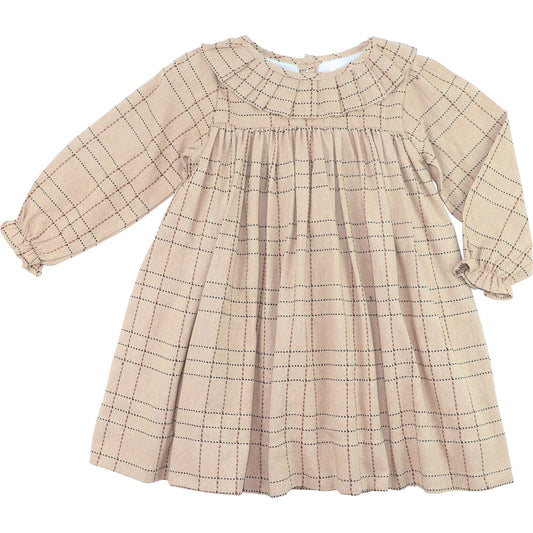 Khaki Plaid Flannel Dress