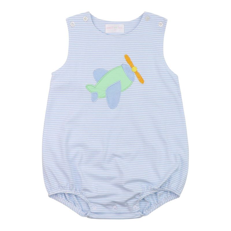 Knit Applique Airplane Bubble