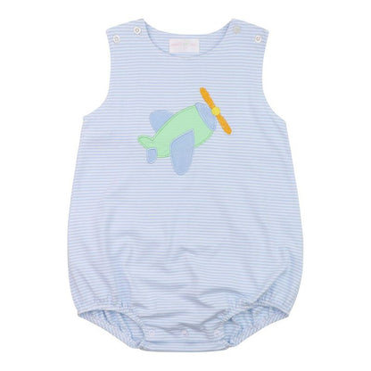 Knit Applique Airplane Bubble