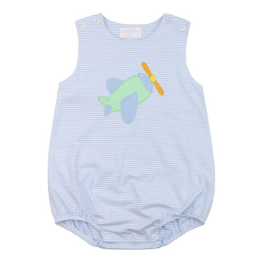Knit Applique Airplane Bubble