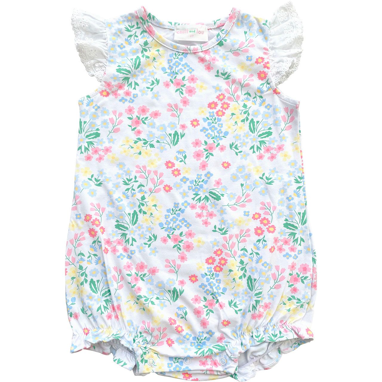 Knit Floral Eyelet Bubble