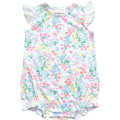 Knit Floral Eyelet Bubble