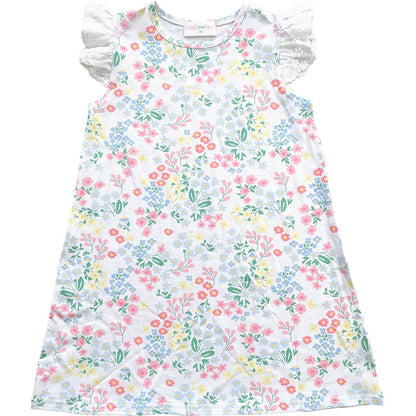 Knit Floral Eyelet Dress