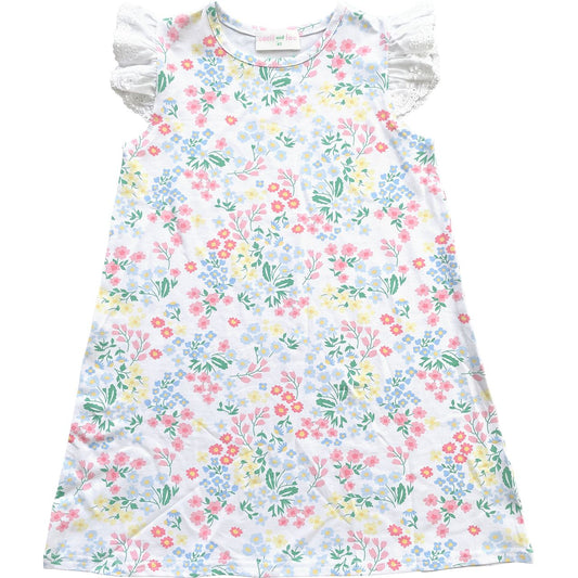 Knit Floral Eyelet Dress