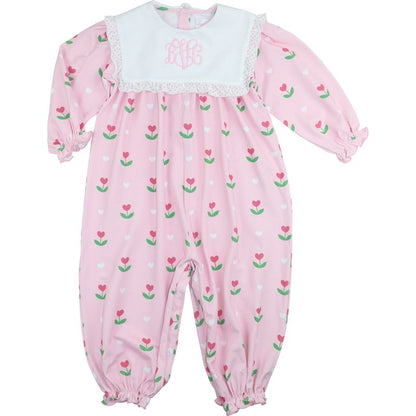 Knit Flower Heart Long Bubble