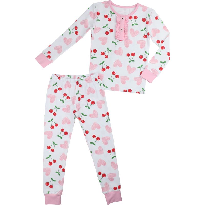 Knit Heart And Cherry Pajamas