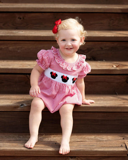 red gingham bubble dress Sweetheart Gingham Bubble Mini Dress - Red