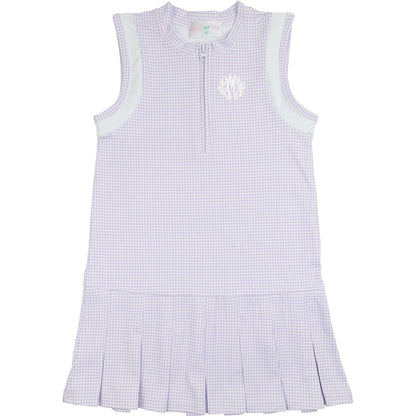 Lavender Gingham Tennis Dress (Shorts Included)4