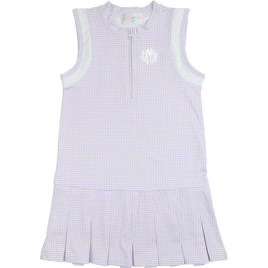 Lavender Gingham Tennis Dress (Shorts Included)4