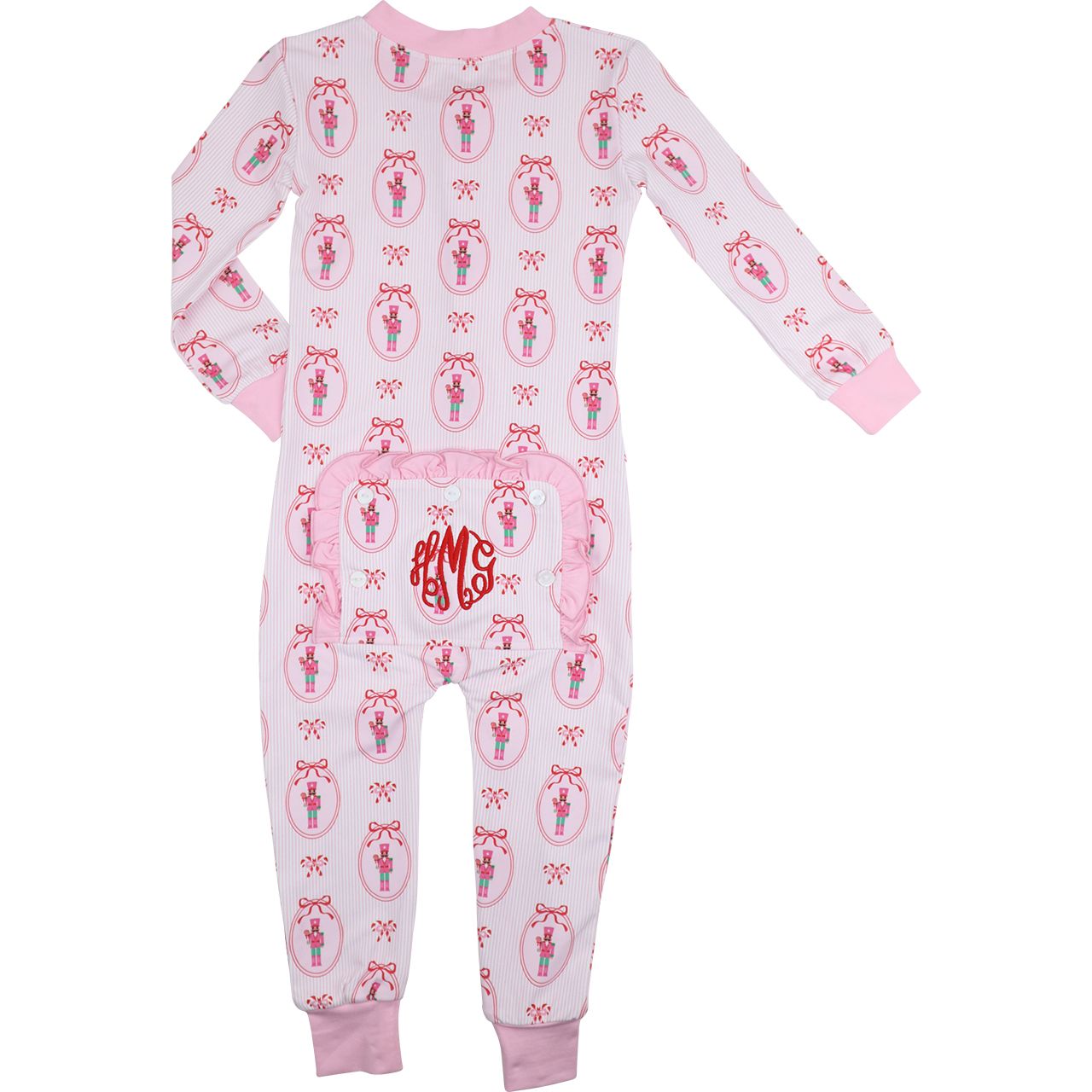 Mini Stripe Nutcracker Knit Zipper Pajamas