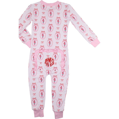 Mini Stripe Nutcracker Knit Zipper Pajamas