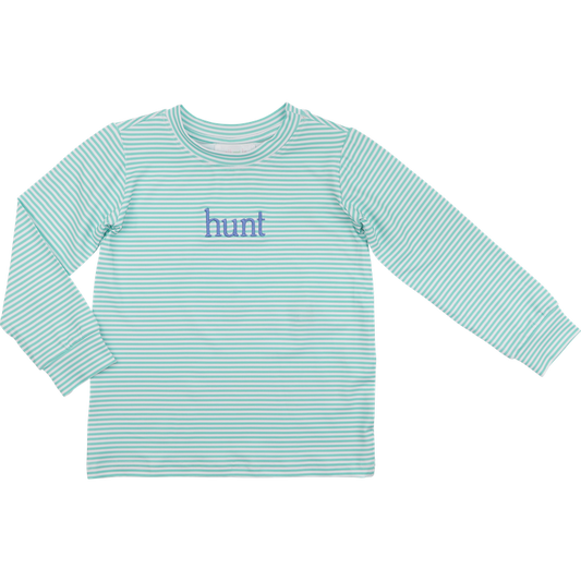 Mint Knit Mini Stripe Shirt