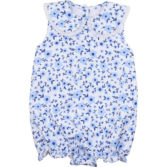 Navy And Blue Floral Bubble