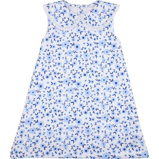 Navy And Blue Floral Dress