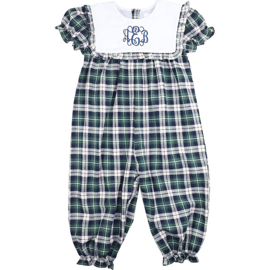 Navy And Green Plaid Flannel Long Bubble