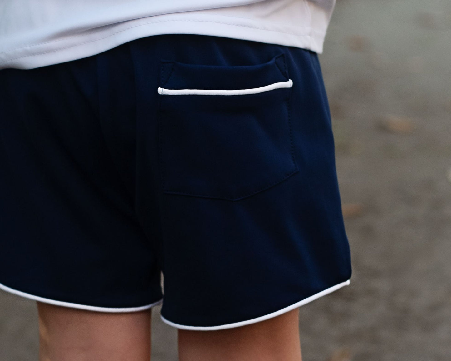 Navy And White Performance Polo Short Set