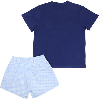 Navy Applique Pumpkins Short Set