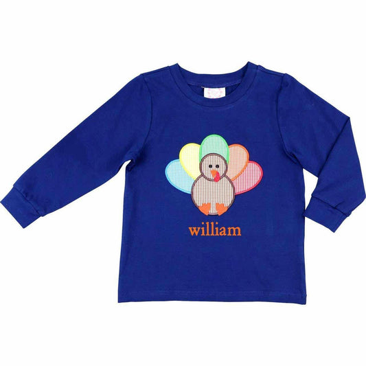 Navy Applique Turkey Shirt