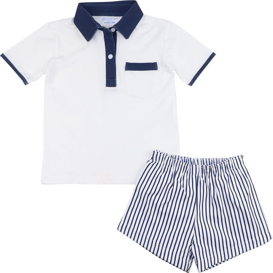 Navy Behr Polo Short Set