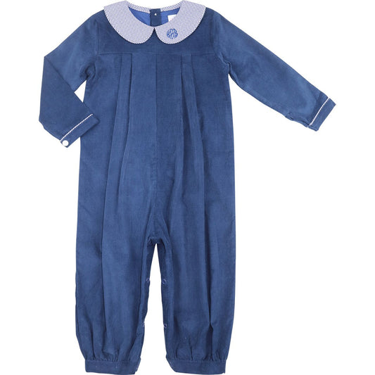 Navy Corduroy Long Romper