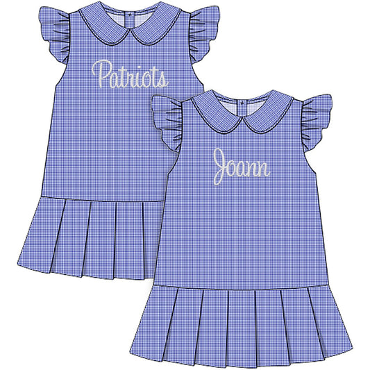 Navy Gingham Tennis Dress