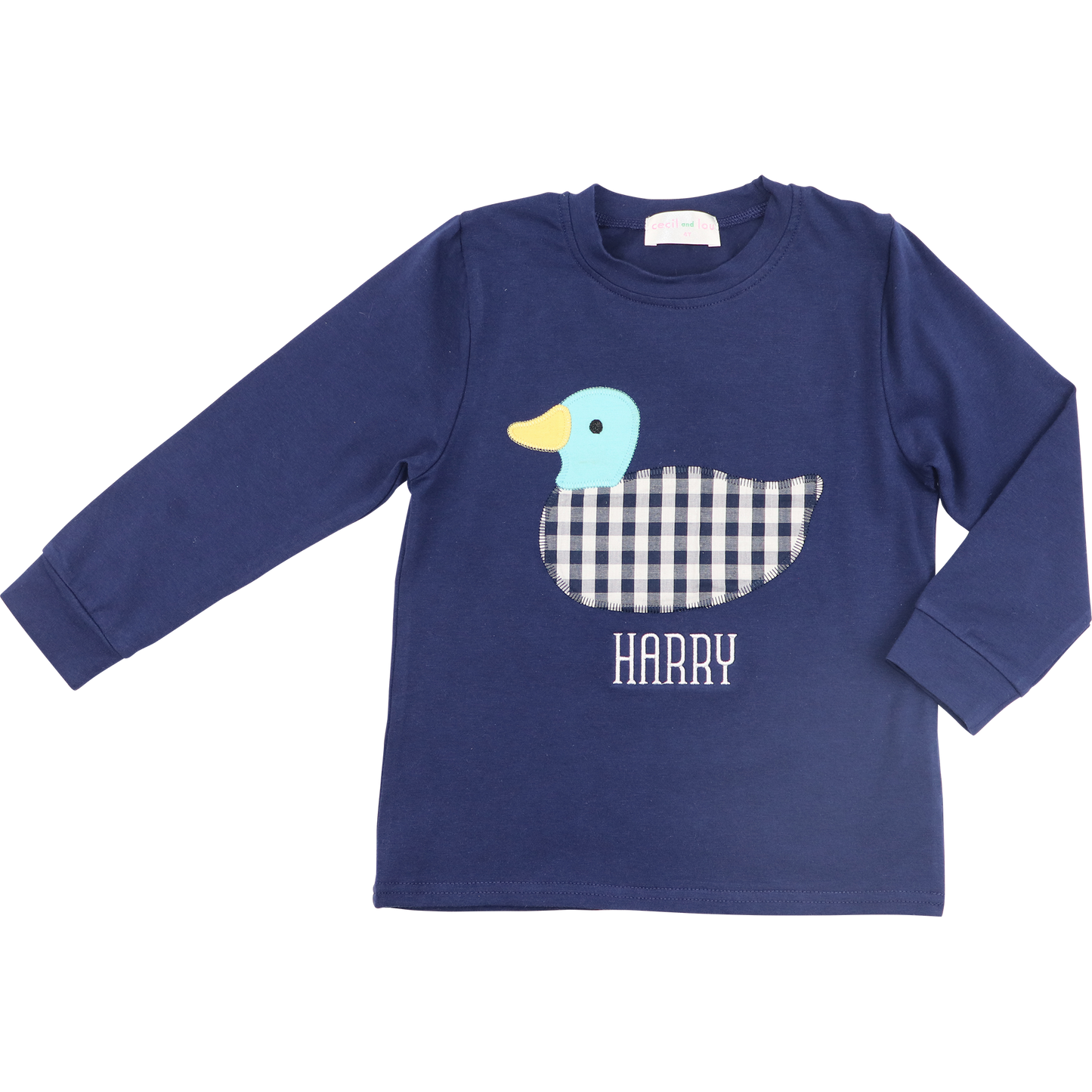 Navy Knit Applique Mallard Shirt