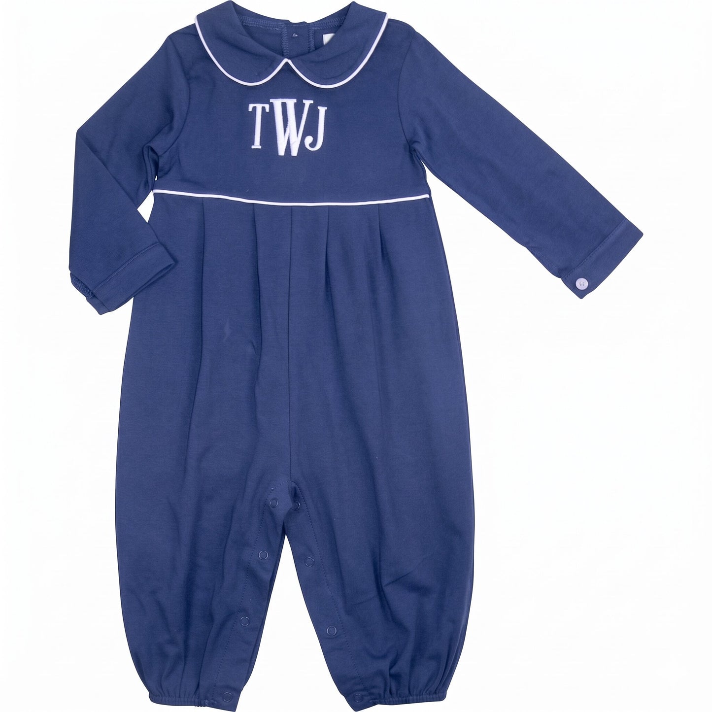 Navy Knit Long Romper1