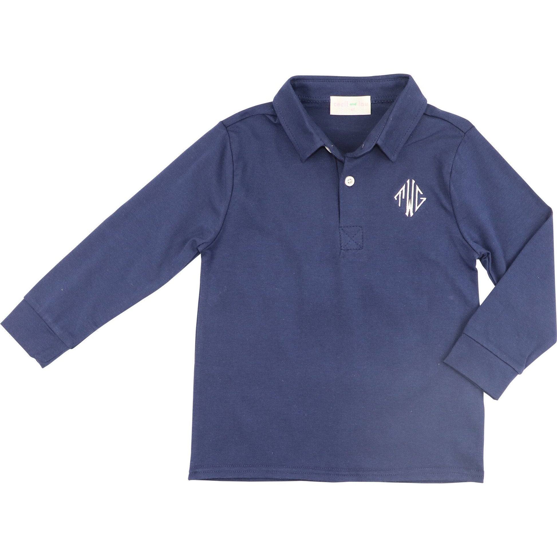 Navy Knit Polo Shirt
