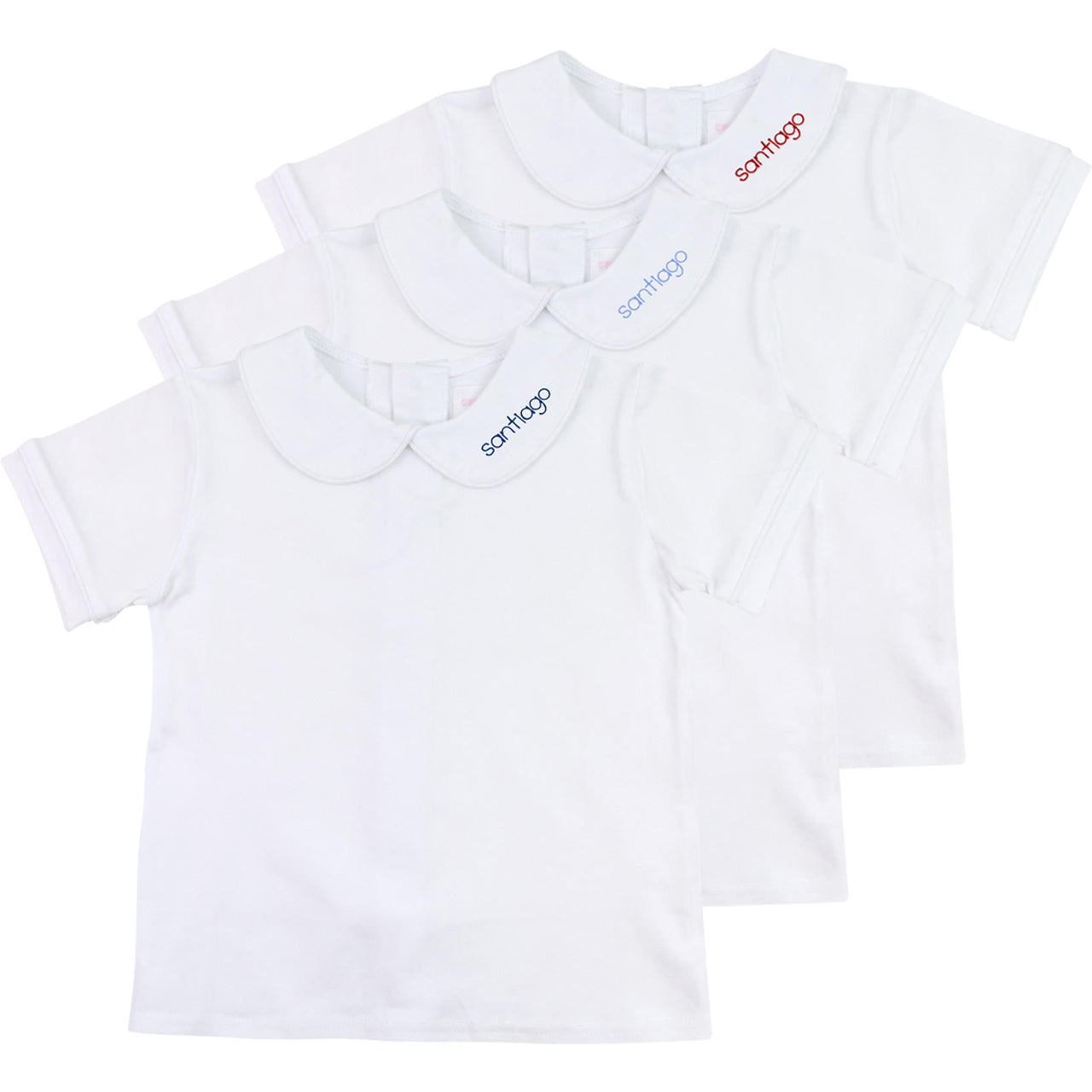 Boy's White Knit Peter Pan Shirt