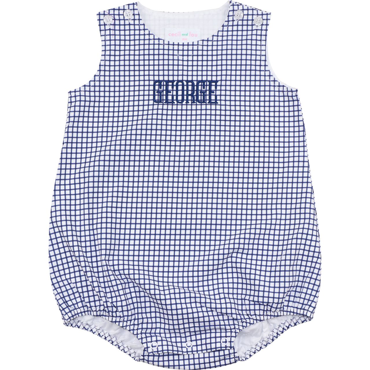 Navy Windowpane Bubble