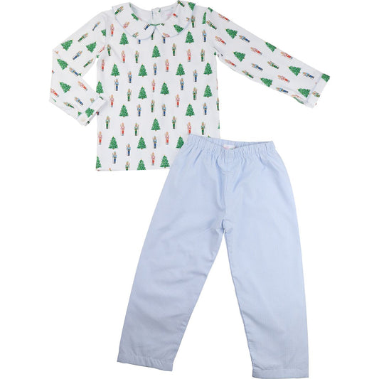 Nutcracker And Christmas Tree Print Pant Set