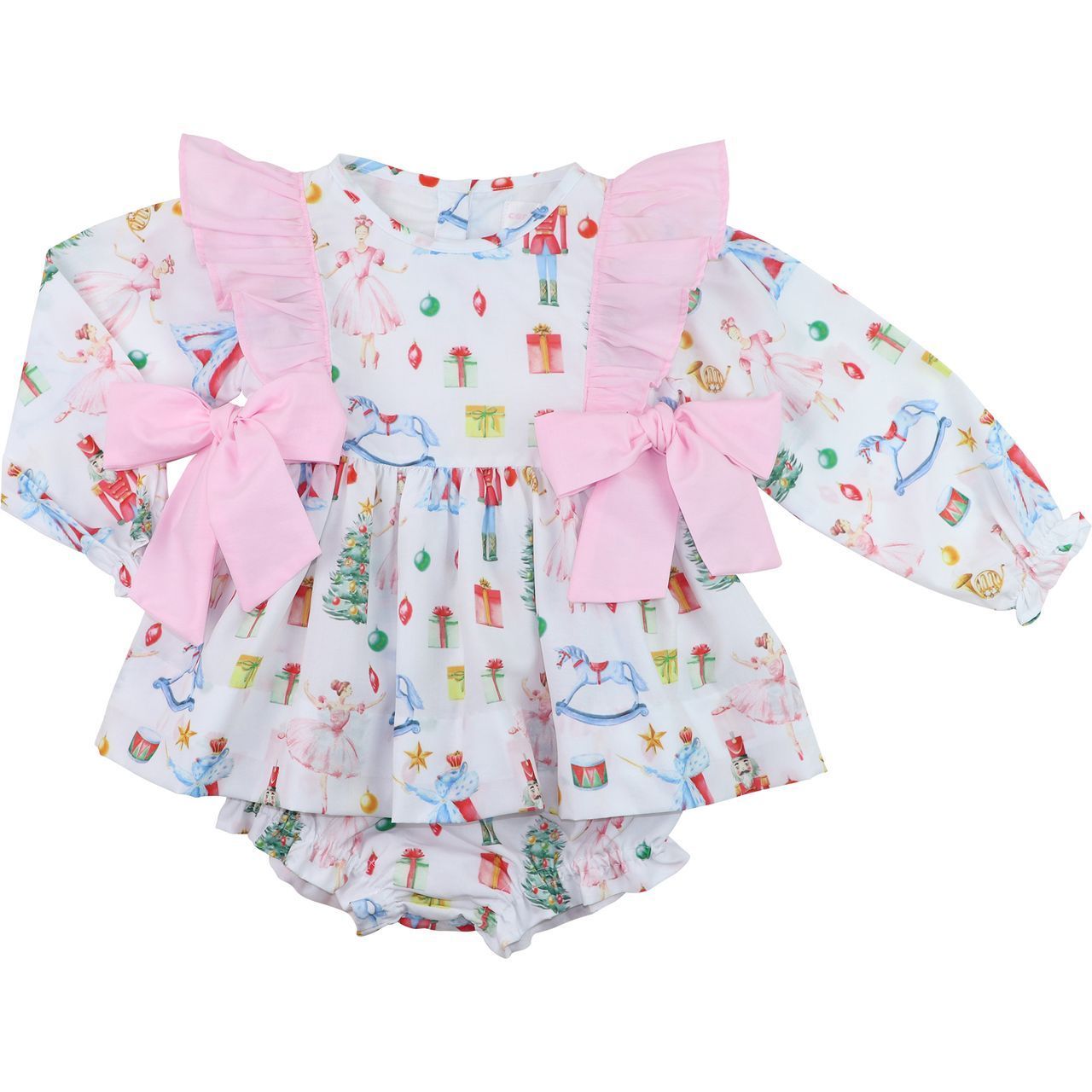 Nutcracker Ballet Bow Diaper Set