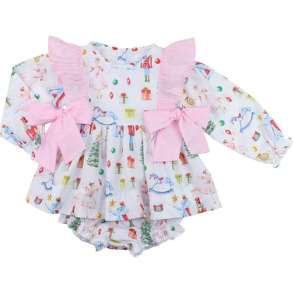 Nutcracker Ballet Bow Diaper Set