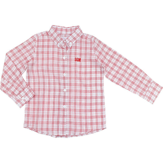 Red Plaid Button Down Shirt