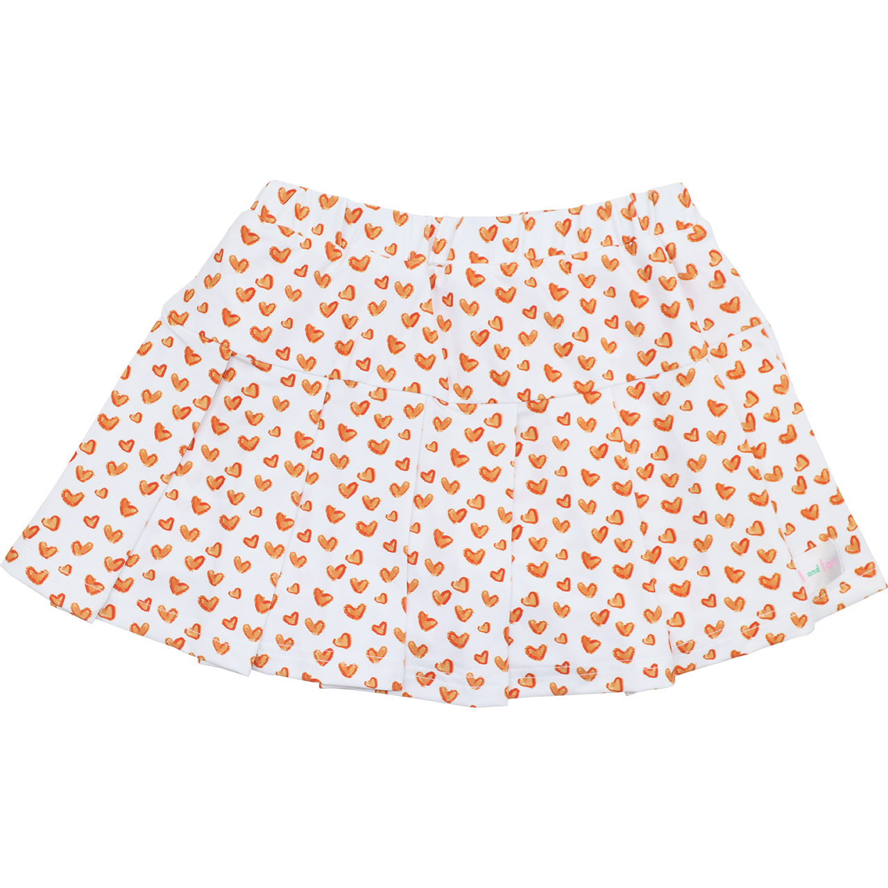 Orange Heart Tennis Skirt1