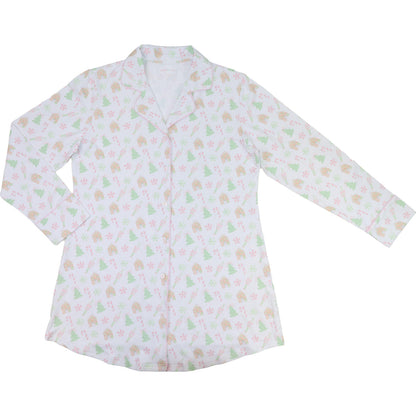 Women's Pink Christmas Tree And Candy Knit Tunic