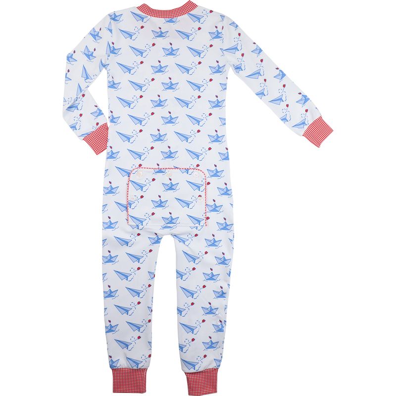 Paper Airplane Valentine Knit Zipper Pajamas