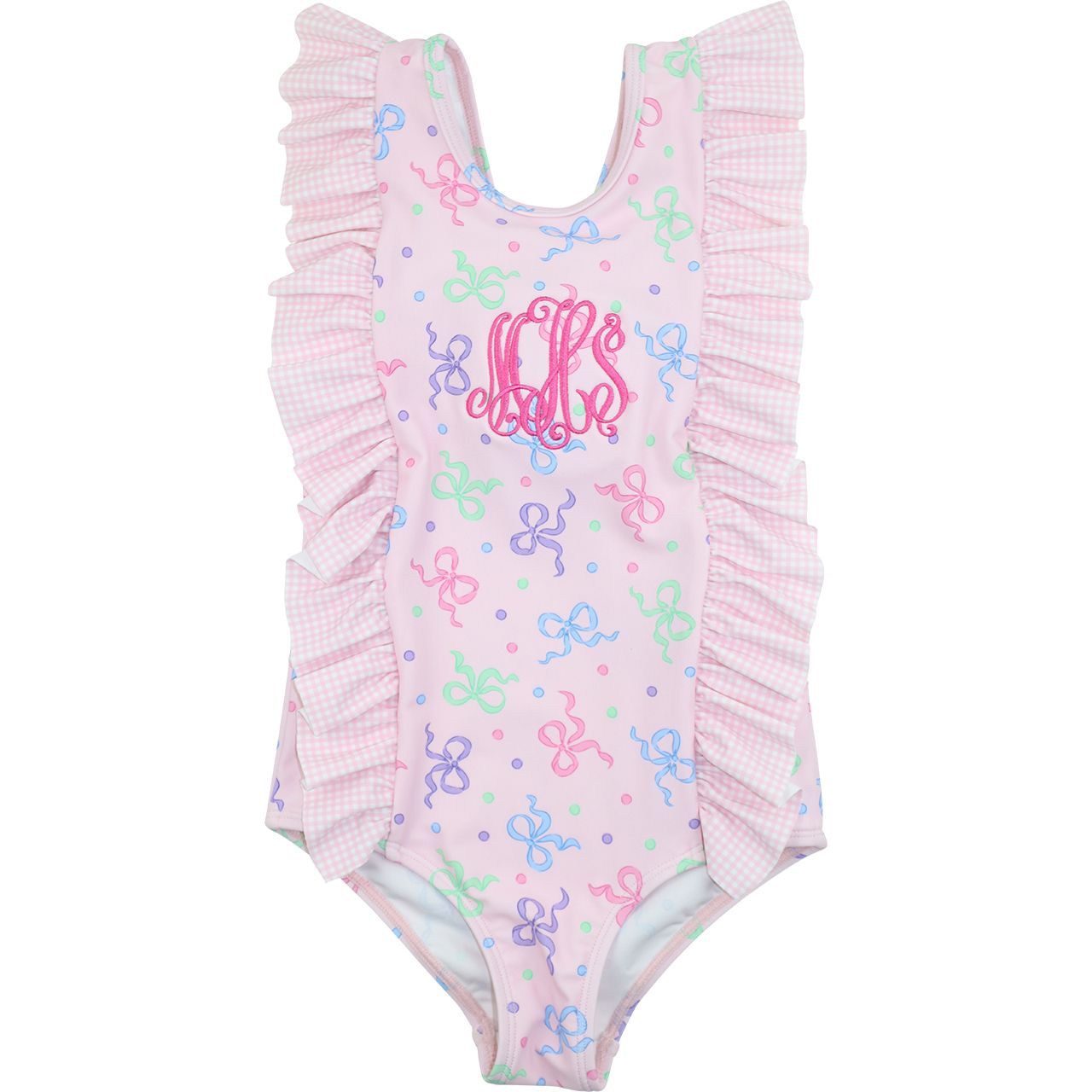 Pastel Bow Print Swimsuit