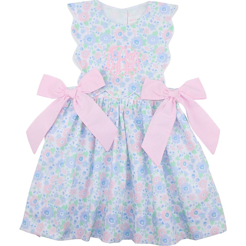 Pastel Floral Bow Dress