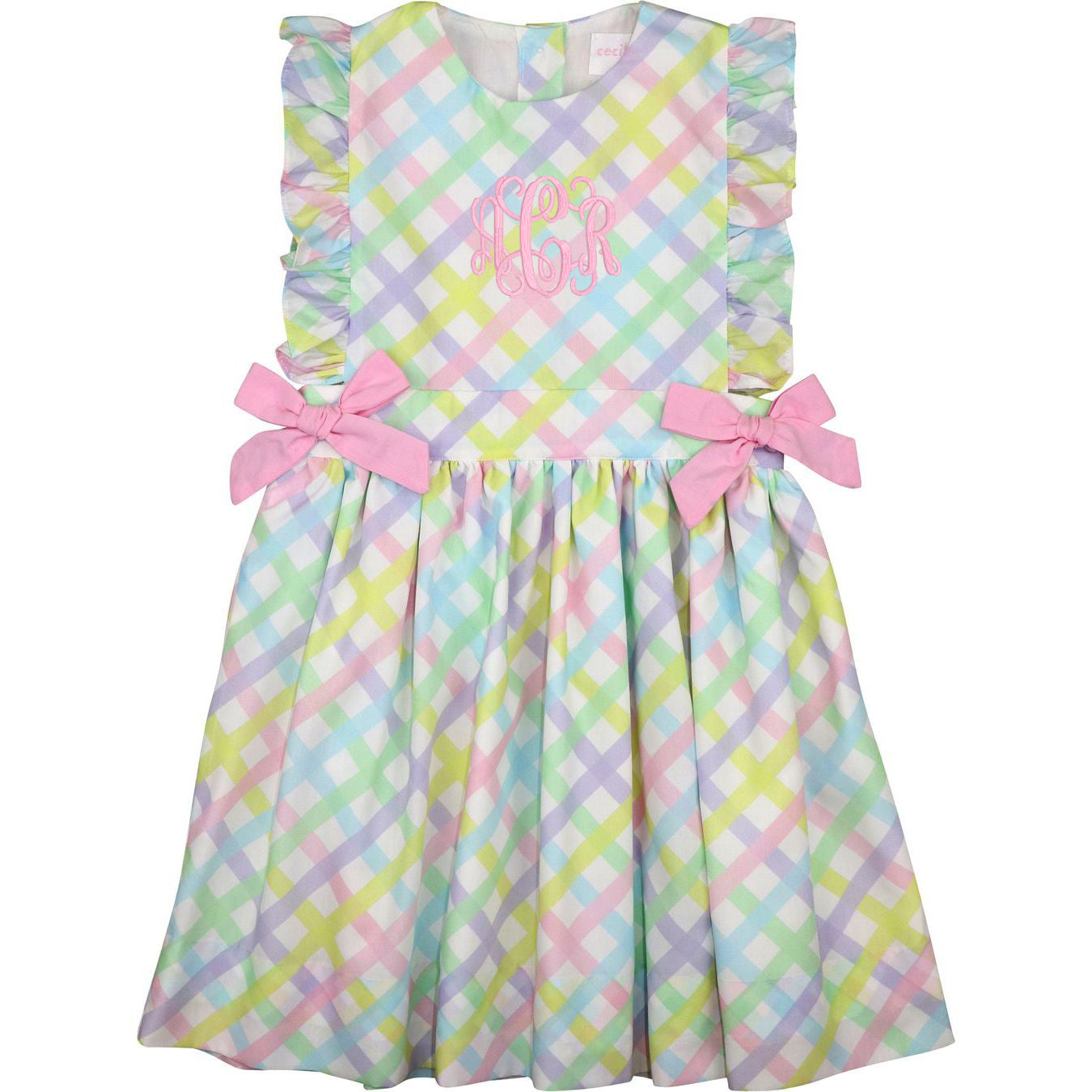 Pastel Plaid Bow Dress