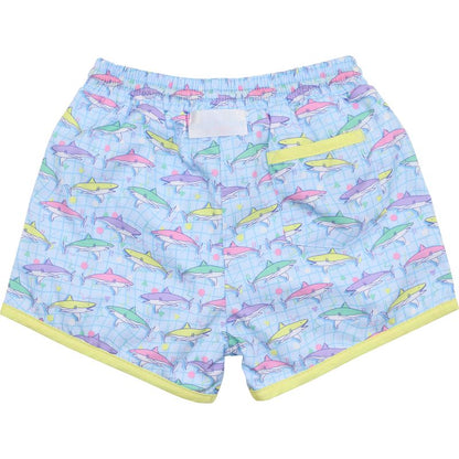 Pastel Shark Swim Trunks