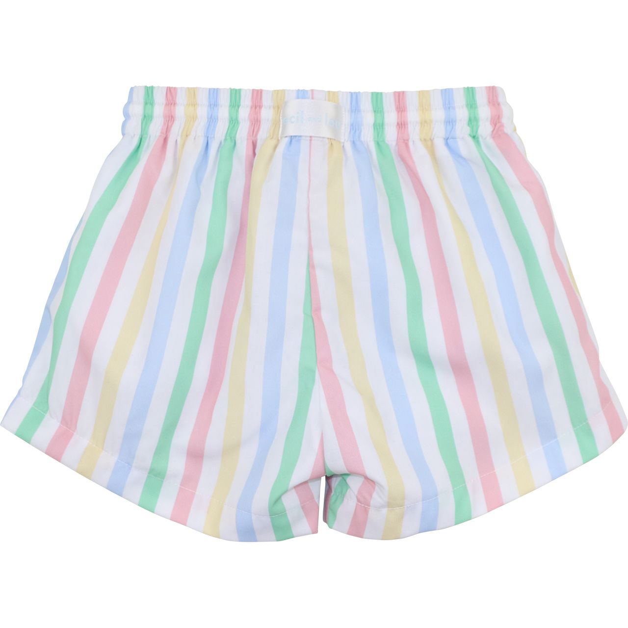 Pastel Striped Swim Trunks