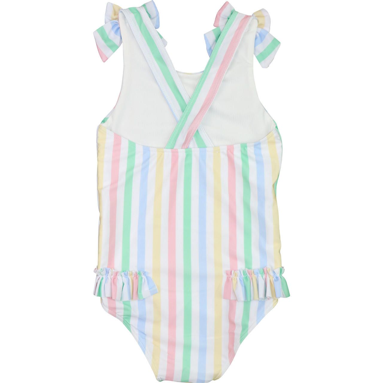 Pastel Striped Swimsuit
