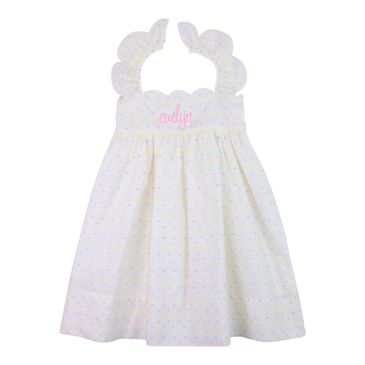 Pastel Swiss Dot Dress