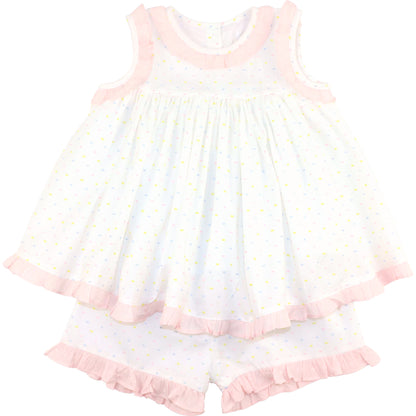 Pastel Swiss Dot Short Set