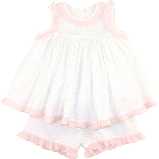 Pastel Swiss Dot Short Set